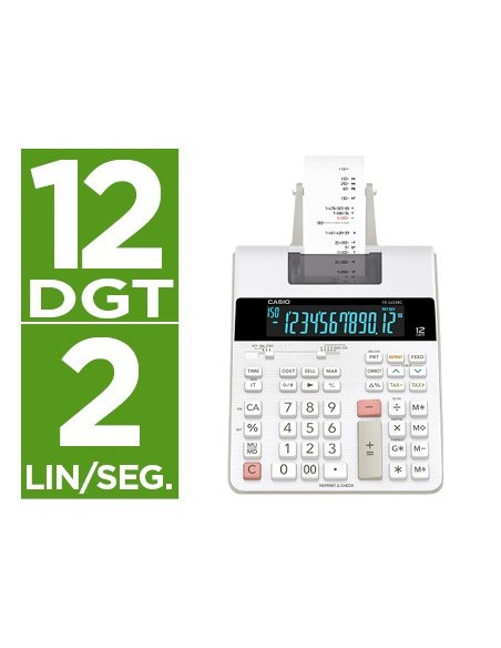 CALCULADORA CASIO FR-2650RC TÉRMICA BICOLOR
