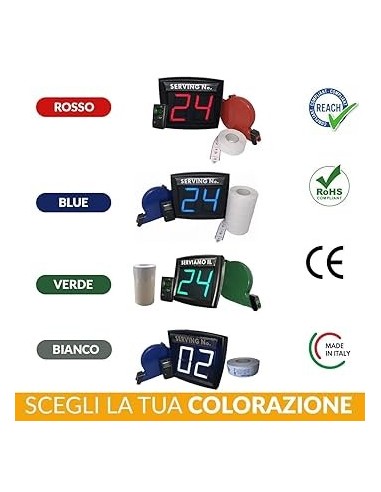 KIT DISPENSADOR TICKET DE TURNO+PANTALLA LED 2 DIGITOS CON PULSADOR +M