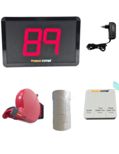 KIT DISPENSADOR TICKET DE TURNO+PANTALLA LED 2 DIGITOS CON PULSADOR +M 2